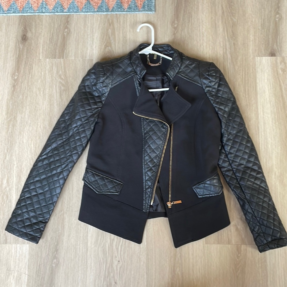 Black leather jacket